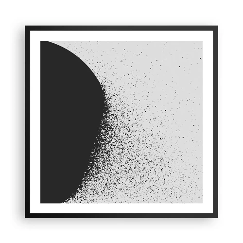 Plagát v čiernom ráme - Pohyb častíc - 60x60 cm