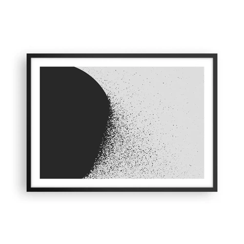 Plagát v čiernom ráme - Pohyb častíc - 70x50 cm