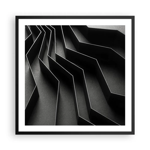 Plagát v čiernom ráme - Priestorový poriadok - 60x60 cm