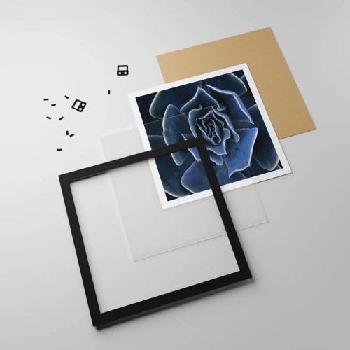 Plagát v čiernom ráme - Púštny kvet - 50x50 cm