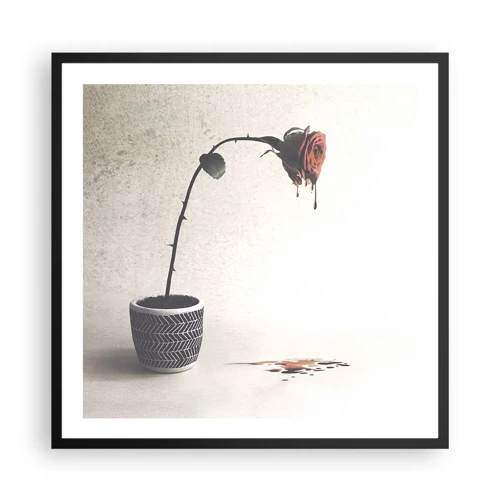 Plagát v čiernom ráme - Rosa dolorosa - 60x60 cm