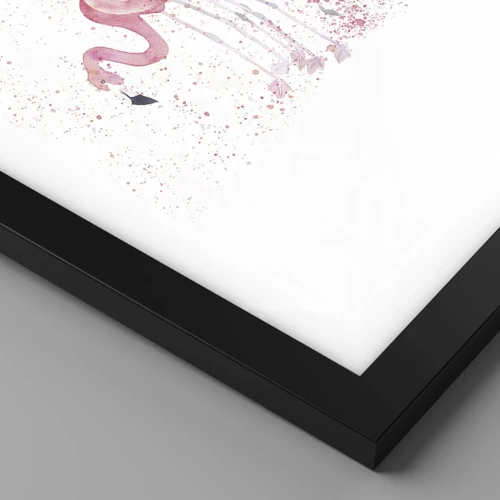 Plagát v čiernom ráme - Ružový ansámbl - 100x70 cm
