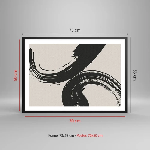 Plagát v čiernom ráme - S rozmachom a dookola - 70x50 cm