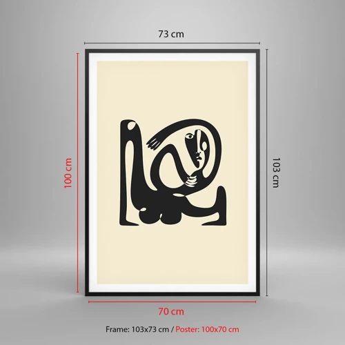 Plagát v čiernom ráme - Skoro Picasso - 70x100 cm