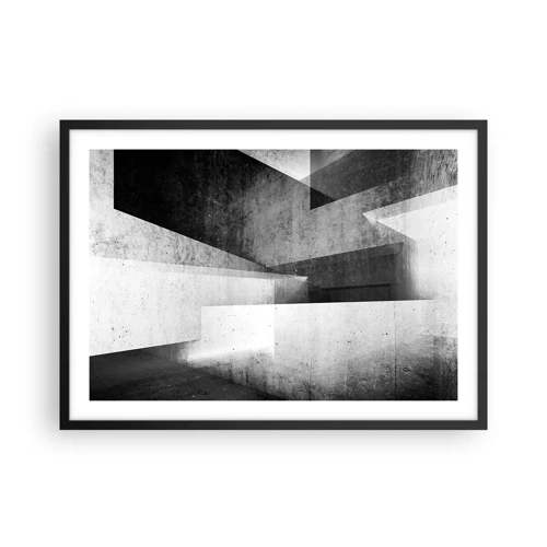 Plagát v čiernom ráme - Štruktúra priestoru - 70x50 cm