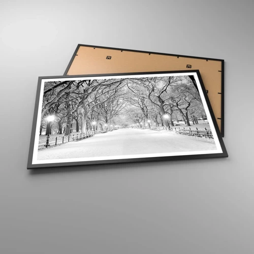 Plagát v čiernom ráme - Štyri ročné obdobia – zima - 91x61 cm