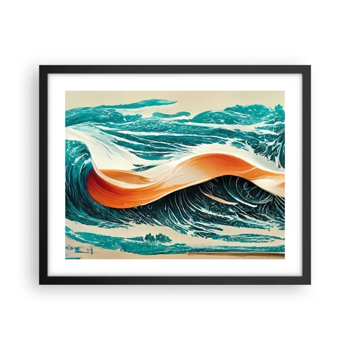 Plagát v čiernom ráme - Surferov sen - 50x40 cm