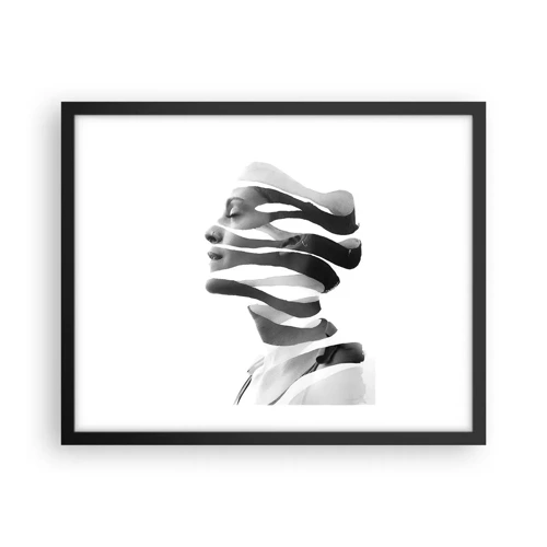 Plagát v čiernom ráme - Surrealistický portrét - 50x40 cm