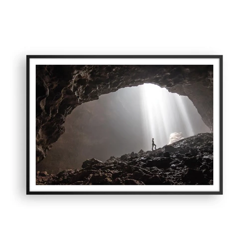 Plagát v čiernom ráme - Svetelná jaskyňa - 100x70 cm