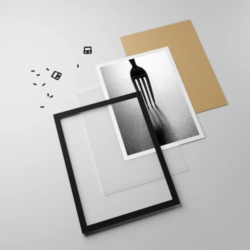 Plagát v čiernom ráme - Svetlo a tieň - 40x50 cm