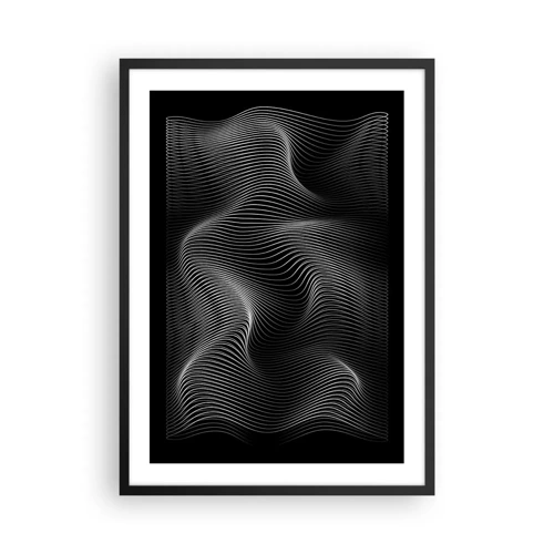 Plagát v čiernom ráme - Tanec svetla v priestore - 50x70 cm