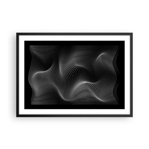 Plagát v čiernom ráme - Tanec svetla v priestore - 70x50 cm