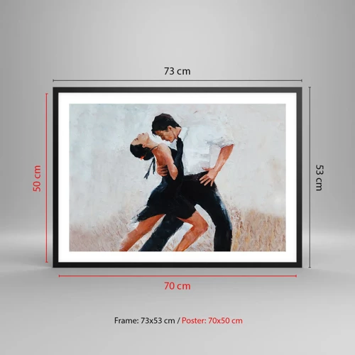 Plagát v čiernom ráme - Tango mojich túžob a snov - 70x50 cm