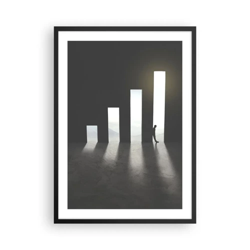 Plagát v čiernom ráme - Úspech – impresia - 50x70 cm