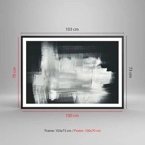Plagát v čiernom ráme - Utkané zvisle a vodorovne - 100x70 cm