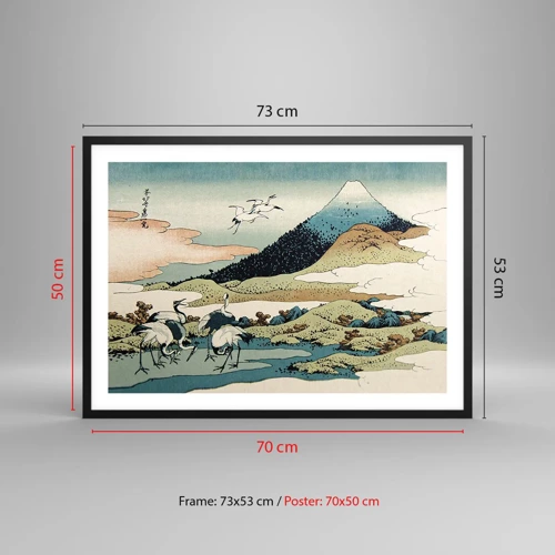 Plagát v čiernom ráme - V japonskom duchu - 70x50 cm