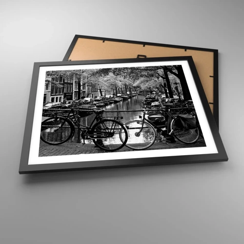 Plagát v čiernom ráme - Veľmi holandský výhľad - 50x40 cm