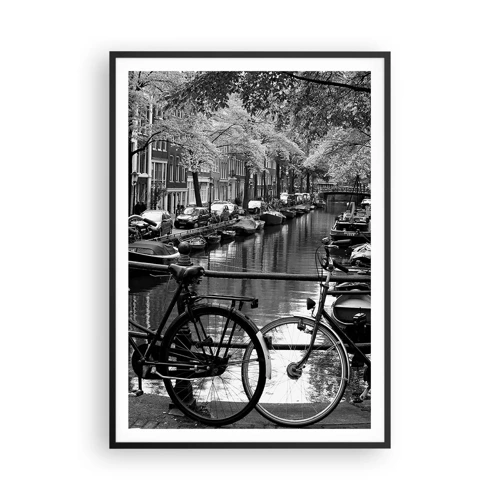 Plagát v čiernom ráme - Veľmi holandský výhľad - 70x100 cm