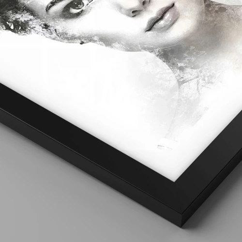 Plagát v čiernom ráme - Veľmi štýlový portrét - 50x40 cm