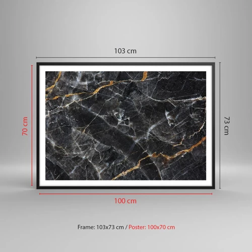 Plagát v čiernom ráme - Vnútorný život kameňa - 100x70 cm