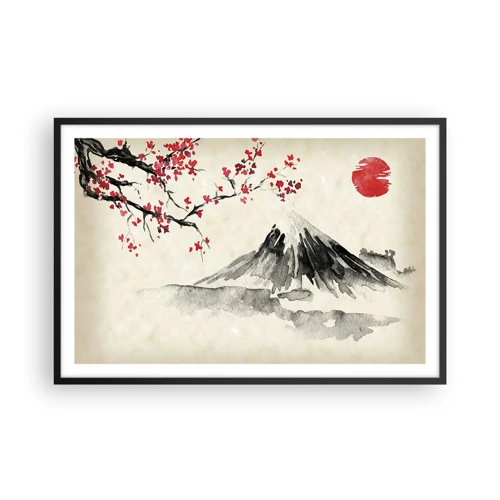 Plagát v čiernom ráme - Zamilujte sa do Japonska - 91x61 cm