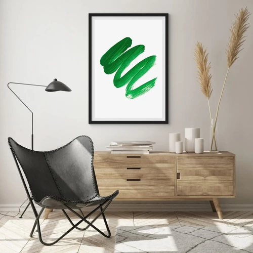 Plagát v čiernom ráme - Zelený žart - 50x70 cm