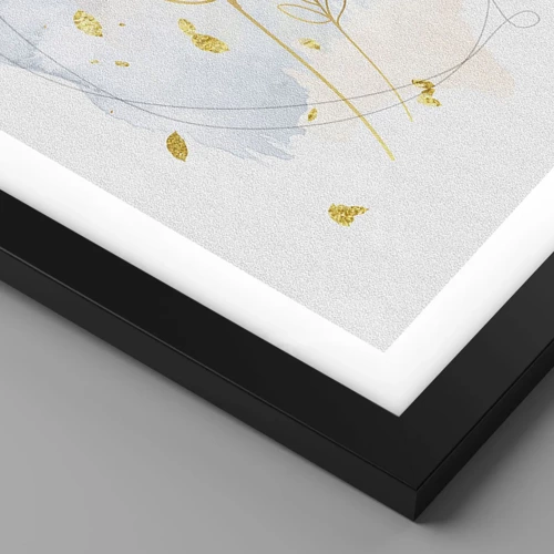 Plagát v čiernom ráme - Zlatý závan - 100x70 cm