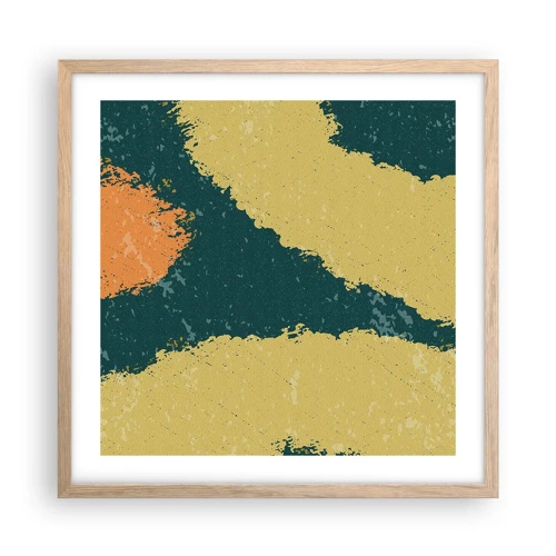 Plagát v ráme zo svetlého duba - Abstrakcia – spomalený pohyb - 50x50 cm