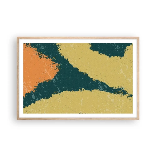Plagát v ráme zo svetlého duba - Abstrakcia – spomalený pohyb - 91x61 cm