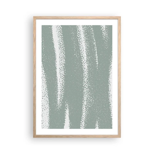 Plagát v ráme zo svetlého duba - Abstrakcia v zimnom štýle - 50x70 cm