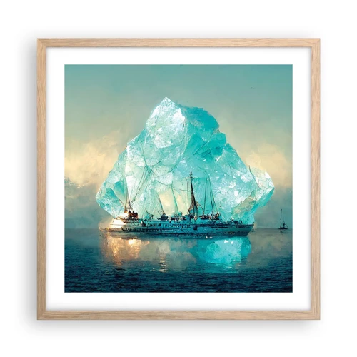Plagát v ráme zo svetlého duba - Arktický briliant - 50x50 cm