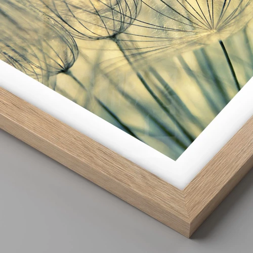 Plagát v ráme zo svetlého duba - Čakanie na vietor - 100x70 cm