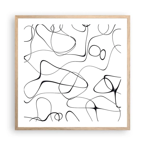Plagát v ráme zo svetlého duba - Cesty života, zákruty osudu - 60x60 cm