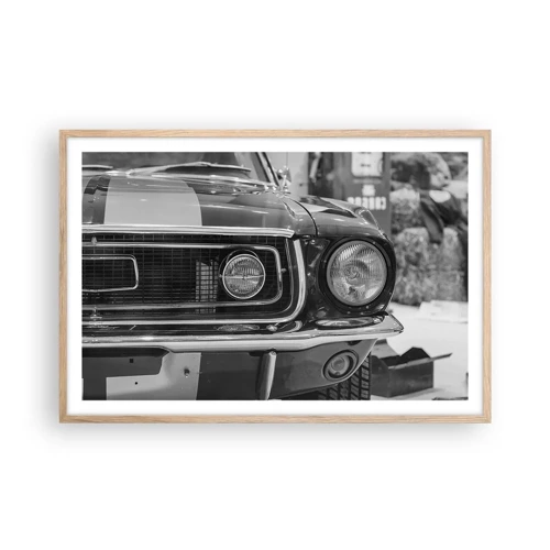 Plagát v ráme zo svetlého duba - Divoká jazda - 91x61 cm