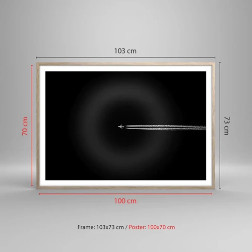 Plagát v ráme zo svetlého duba - Do inej dimenzie - 100x70 cm