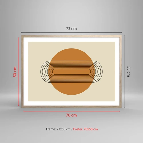 Plagát v ráme zo svetlého duba - Dokonalý plán - 70x50 cm