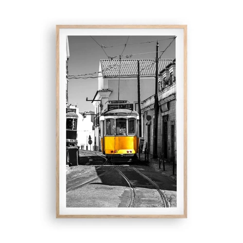 Plagát v ráme zo svetlého duba - Duch Lisabonu - 61x91 cm