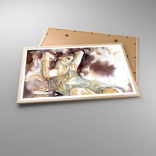 Plagát v ráme zo svetlého duba - Fialová nálada - 91x61 cm