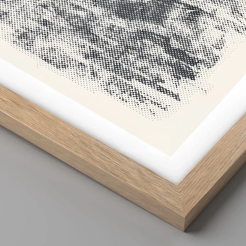 Plagát v ráme zo svetlého duba - Hmlistá kompozícia - 40x50 cm