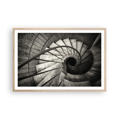 Plagát v ráme zo svetlého duba - Hore po schodoch, dole po schodoch - 91x61 cm