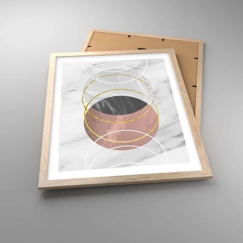 Plagát v ráme zo svetlého duba - Hudba sfér - 40x50 cm