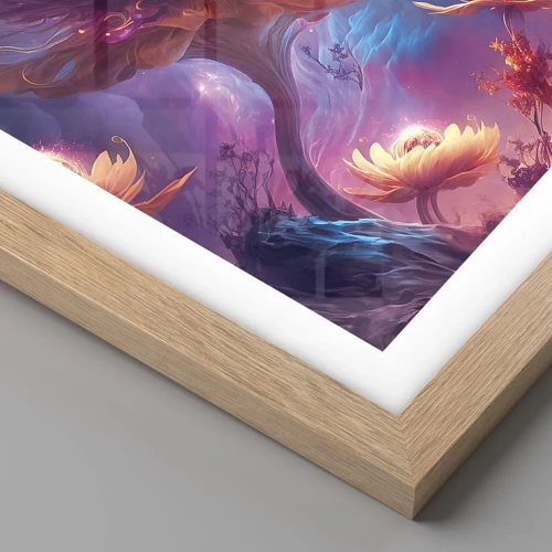 Plagát v ráme zo svetlého duba - Iný svet - 100x70 cm