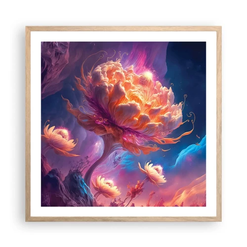 Plagát v ráme zo svetlého duba - Iný svet - 60x60 cm