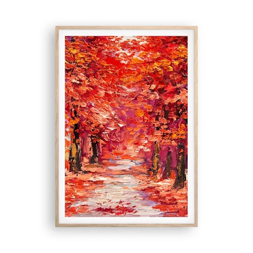 Plagát v ráme zo svetlého duba - Jesenná impresia - 70x100 cm