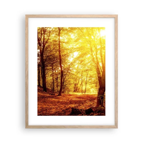 Plagát v ráme zo svetlého duba - K zlatej čistinke - 40x50 cm
