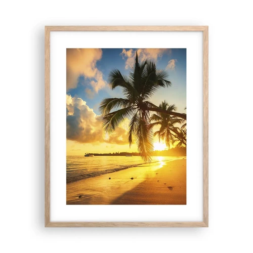 Plagát v ráme zo svetlého duba - Karibský sen - 40x50 cm
