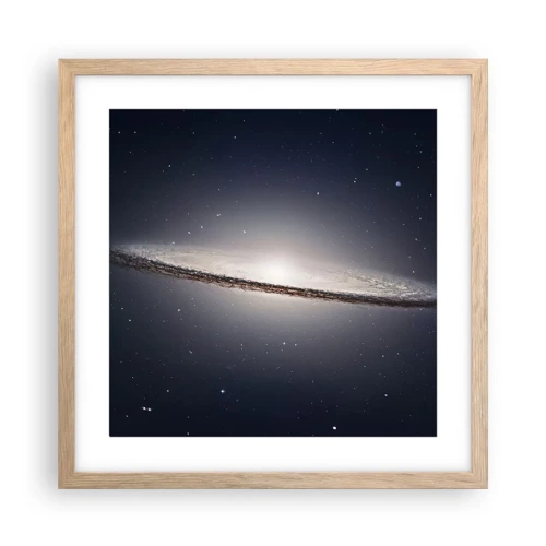 Plagát v ráme zo svetlého duba - Kedysi dávno v jednej preďalekej galaxii… - 40x40 cm