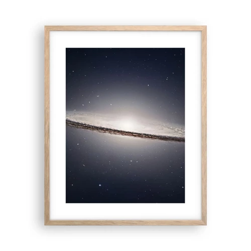 Plagát v ráme zo svetlého duba - Kedysi dávno v jednej preďalekej galaxii… - 40x50 cm