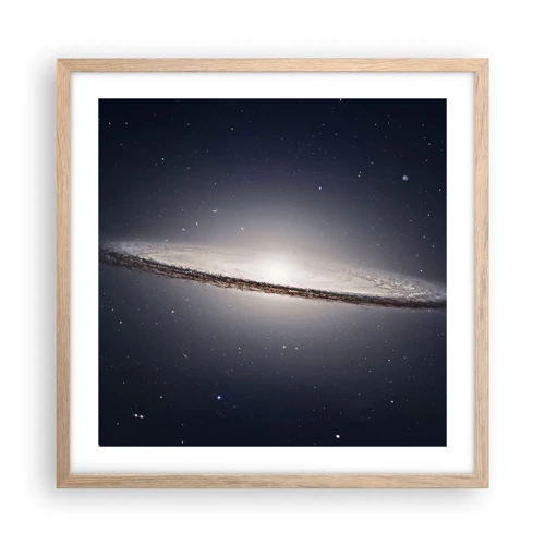 Plagát v ráme zo svetlého duba - Kedysi dávno v jednej preďalekej galaxii… - 50x50 cm
