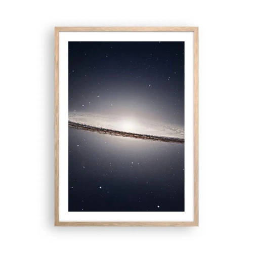 Plagát v ráme zo svetlého duba - Kedysi dávno v jednej preďalekej galaxii… - 50x70 cm